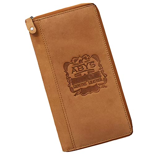 ABYS Hunter Leather RFID Protected Tan Passport Holder for Men and Women| Card Holder|Passport Pouch|Family Travel Wallet - Image 5