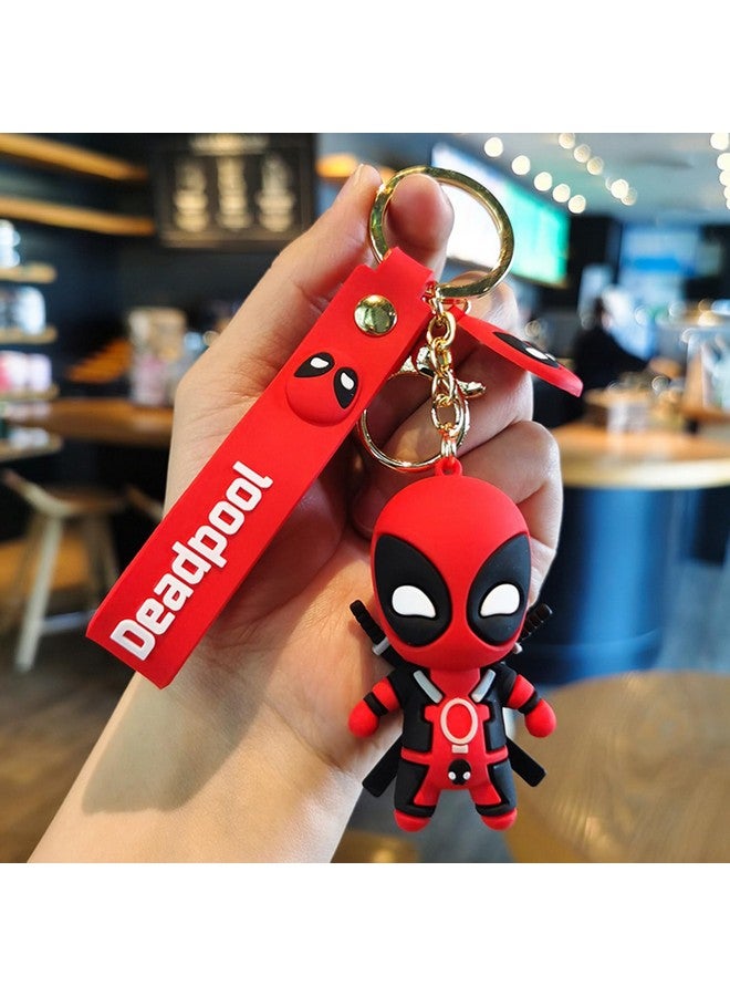 Flenzy Silicon Deadpool Pendant Keychain With Strip, Pack of 1, Black - Image 2