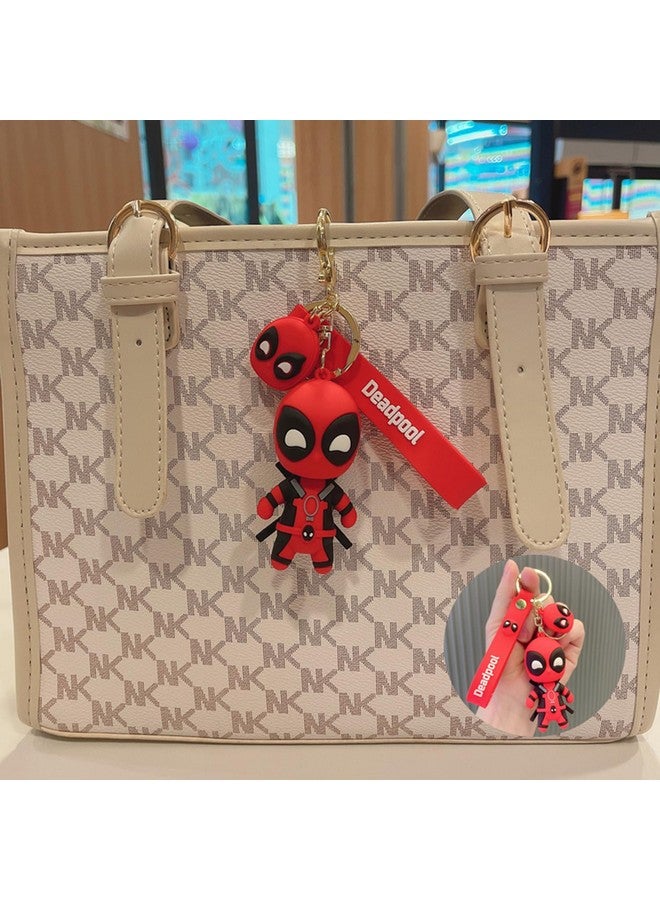 Flenzy Silicon Deadpool Pendant Keychain With Strip, Pack of 1, Black - Image 4