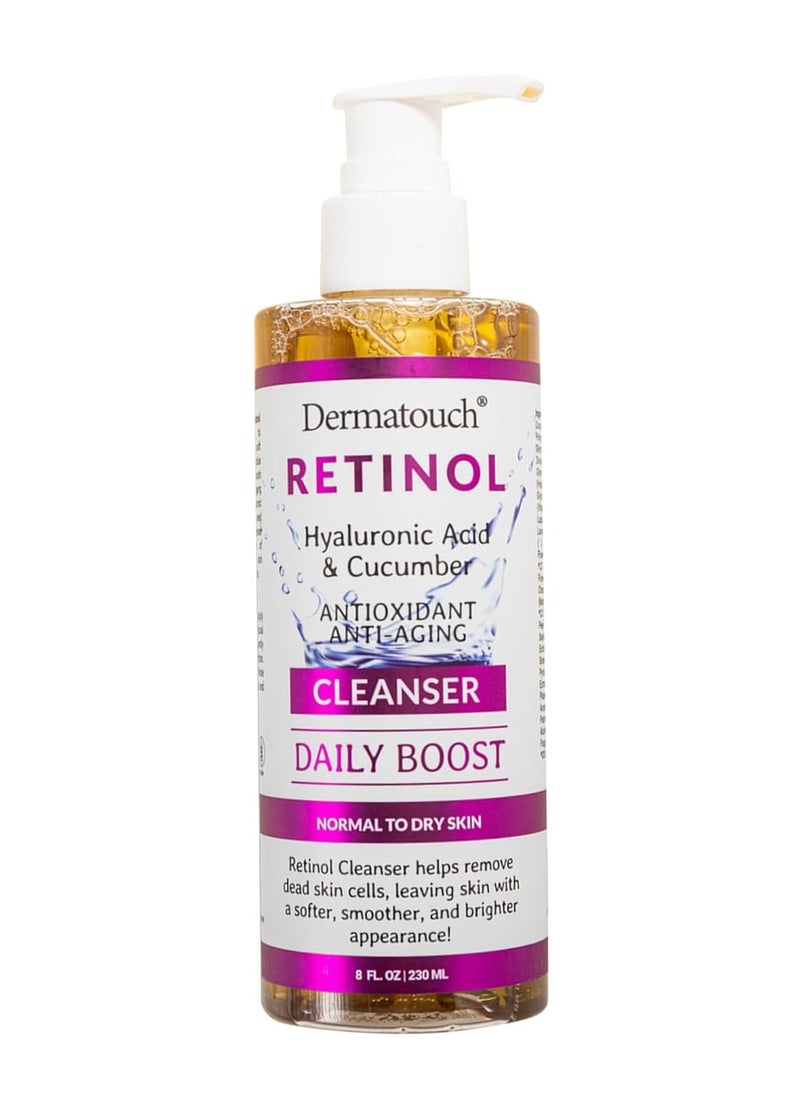 DERMATOUCH DERMATOUCH Retinol Face Cleanser, 8 oz - Hyaluronic Acid, Cucumber & Vitamins - Made in America  - Image 1