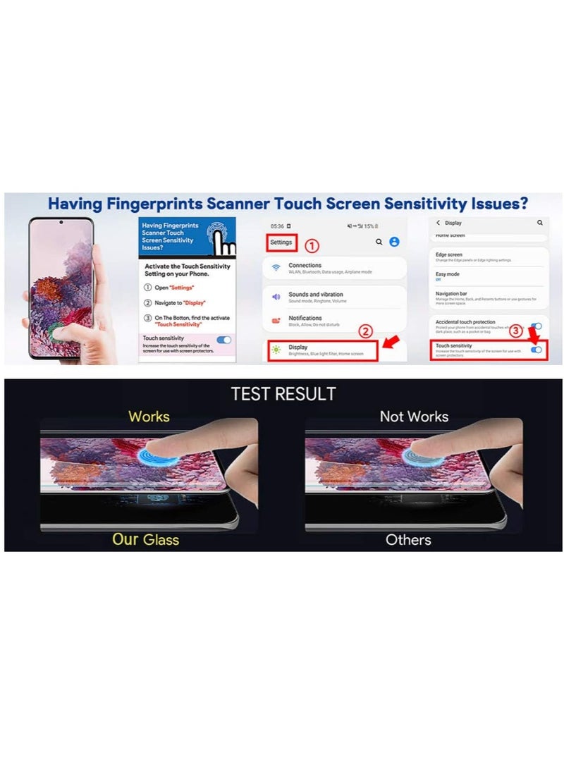 Screen Protector for S23 Plus UV Tempered Glass, Film HD Screen Saver, 9H Hardness, Bubble-free Screen Replacement Protector Film