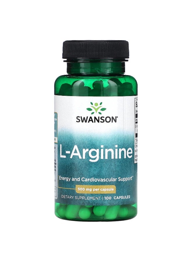 Swanson, L-Arginine, 500 mg, 100 Capsules