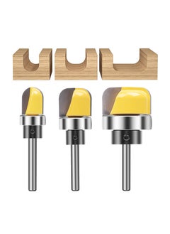 Y&D Dish Carving Router Bits, 1/4 Inch Shank Bowl and Tray Template Bit Set with Ball Bearing, Suitable for All Woodworking Enthusiasts Beginners, Types of Wood Materials(3Pcs )  - Image 1
