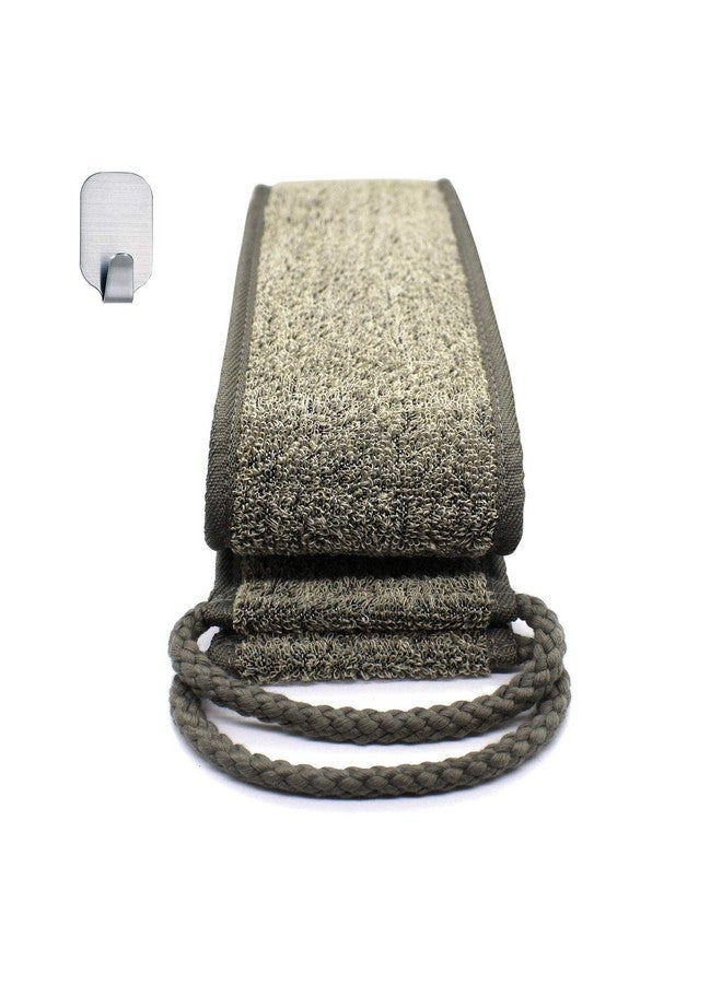METLUCK Loofah Back Scrubber 50 Inch Extra Long Natural Flax Exfoliating Back Scrubber For Shower For Men Women Deep Clean & Invigorate Your Skin With Wall Hook - Image 1