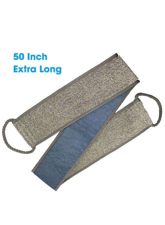METLUCK Loofah Back Scrubber 50 Inch Extra Long Natural Flax Exfoliating Back Scrubber For Shower For Men Women Deep Clean & Invigorate Your Skin With Wall Hook - Image 2