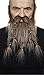Mustaches Self Adhesive Novelty Viking Dwarf Fake Beard False Facial Hair Costume Accessory for Adults Brown with Gray Color - Image 3
