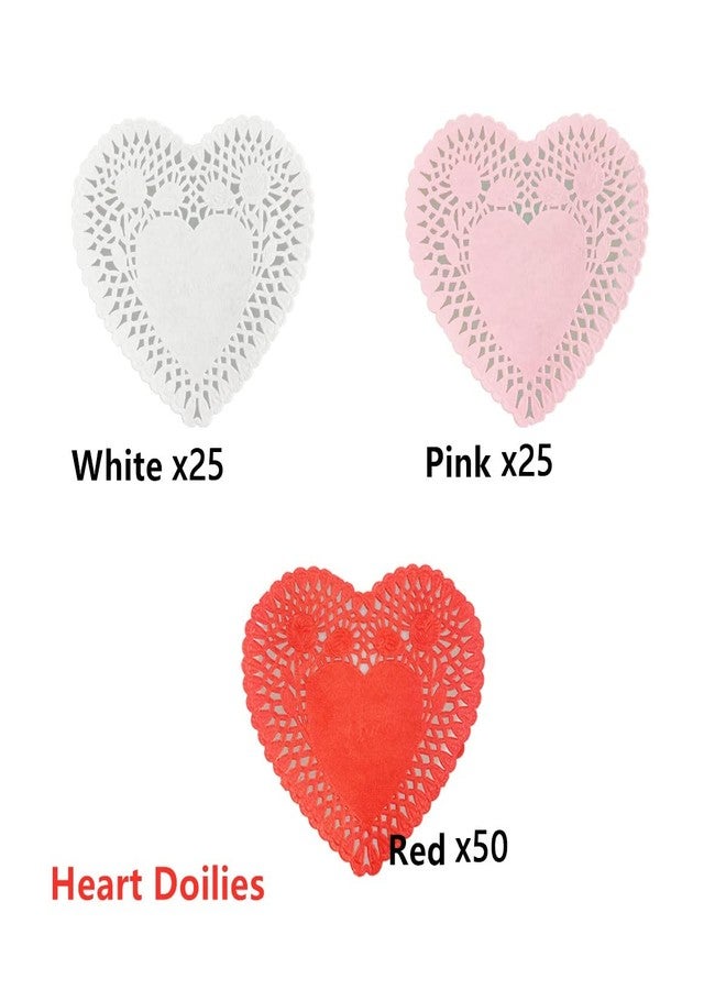 QINGQIU Valentines Day Crafts Set with 100 Heart Doilies, 4 Bags Foam Heart Stickers for Valentines Day Decor Kids Decoration Gifts Party Supplies - Image 2