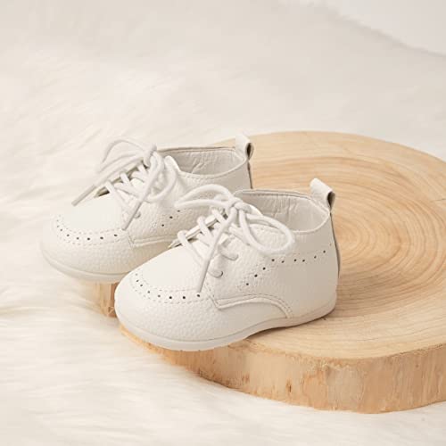 Meckior Infant Baby Boys Girls Classic PU Leather Wedding Loafers Brogue Toddler Oxford Dress Shoes First Steps Walking Flat Lazy Crib Shoe - Image 5