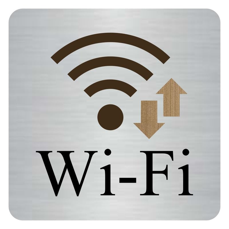 Zouple Wi-Fi Sign, 6x6 Inch, Durable Steel, Self-Adhesive - Image 1