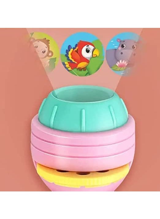 MURTISIDDH MURTISIDDH Mini Slide Projector Flashlight Torch Kids Projection Light Toy Slide Flashlight Lamp Education Learning Night Light Before Going to Bed Multicolor  - Image 3