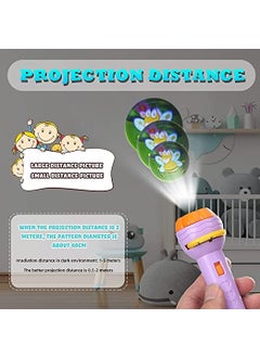 MURTISIDDH MURTISIDDH Mini Slide Projector Flashlight Torch Kids Projection Light Toy Slide Flashlight Lamp Education Learning Night Light Before Going to Bed Multicolor  - Image 5