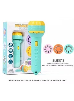 MURTISIDDH MURTISIDDH Mini Slide Projector Flashlight Torch Kids Projection Light Toy Slide Flashlight Lamp Education Learning Night Light Before Going to Bed Multicolor  - Image 2