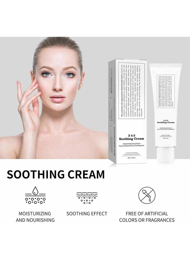 ديموت 345 مهدئا كريم ، كريم إصلاح الحاجز ، مرطب الوجه اليومي ، الجافة ، حساسية الجلد تعزيز إصلاح ، عيب تخفيف الرعاية ، إصلاح حاجز الوجه لجميع أنواع البشرة - Image 2