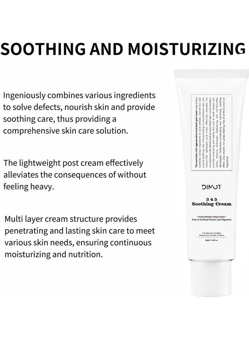 ديموت 345 مهدئا كريم ، كريم إصلاح الحاجز ، مرطب الوجه اليومي ، الجافة ، حساسية الجلد تعزيز إصلاح ، عيب تخفيف الرعاية ، إصلاح حاجز الوجه لجميع أنواع البشرة - Image 4
