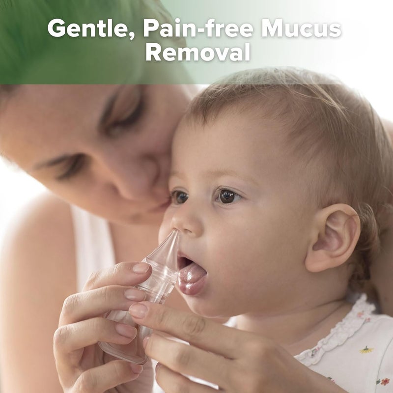 haakaa ممتص أنف الأطفال من هاكاكا سيليكون  حقنة مصاصة أنف  منظف أنف الأطفال سهل الاستخدام  خالي من BPA سيليكون، - Image 3