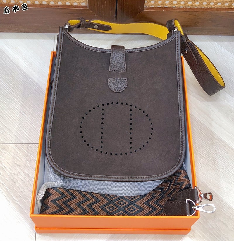 First-Layer Cowhide Evelyn Genuine Leather Women'S Bag Suede And Tc Leather Single-Shoulder Casual Crossbody Bag - Image 1