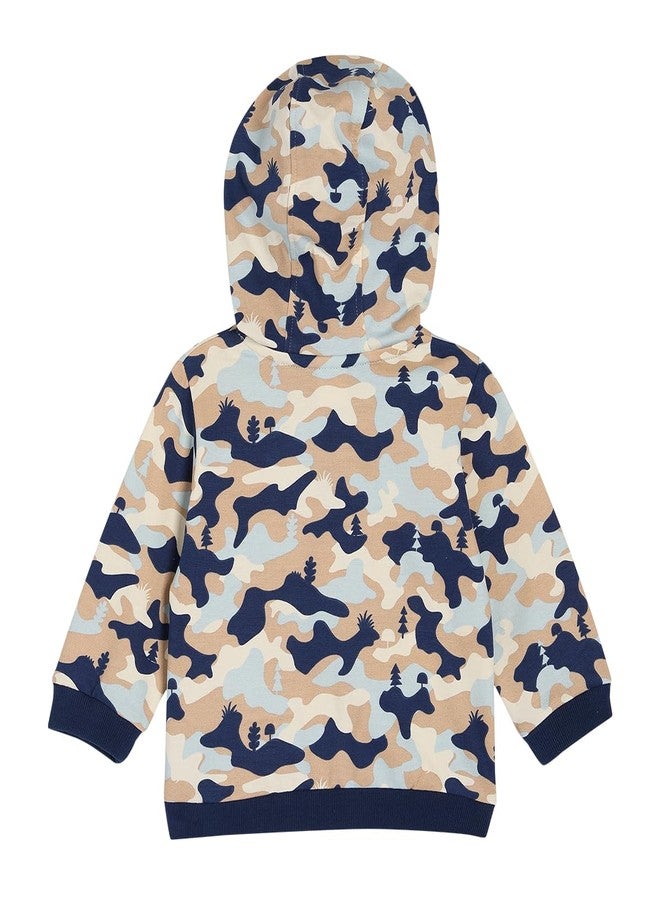 miniklub Baby Boys Hooded Full Sleeve Knit Sweat Shirt (18-24M) Multicolour - Image 2