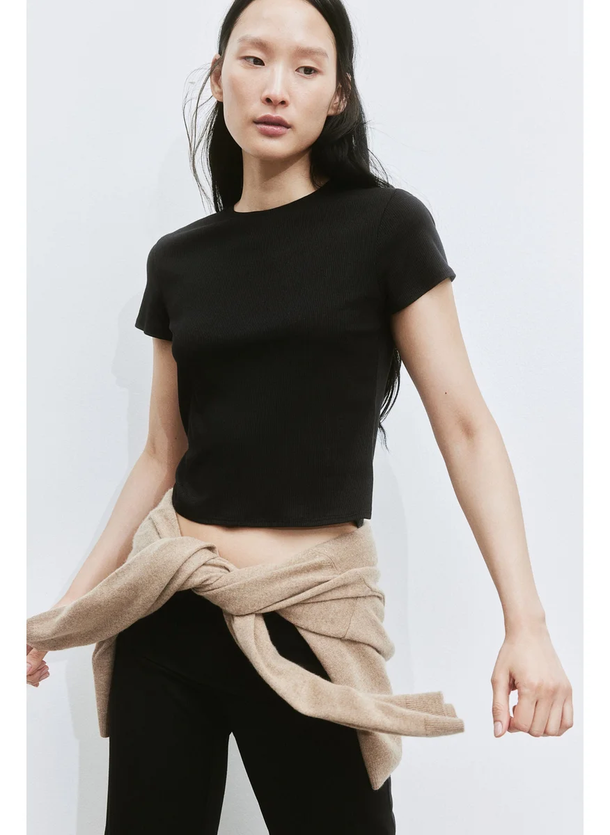 H&M Ribbed T-Shirt