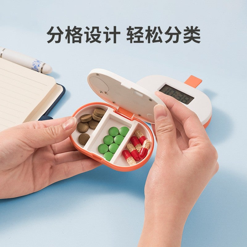 Intelligent Medicine Box Sub-Packing Portable Travel Storage Box Moisture-Proof Sealed Timing Reminder Medicine Box Large Capacity - Image 5