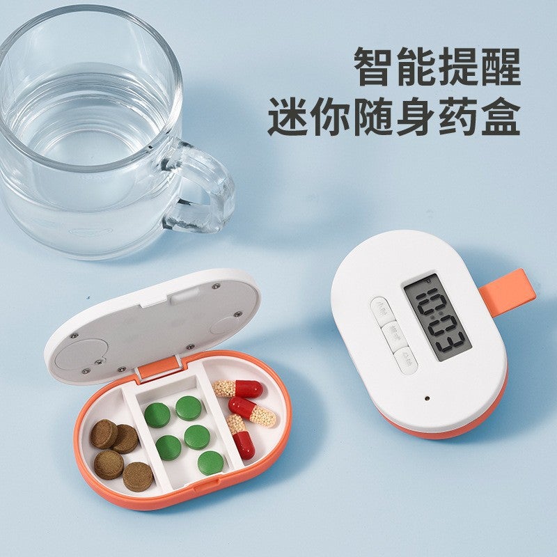 Intelligent Medicine Box Sub-Packing Portable Travel Storage Box Moisture-Proof Sealed Timing Reminder Medicine Box Large Capacity - Image 3