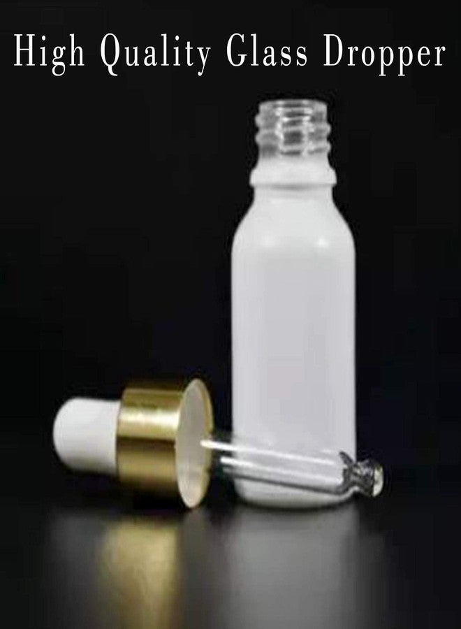 Devinez Multipurpose Pearl White Color Round Glass Bottle, 30 ml with Glass Dropper (Pack of 4), for Beauty, Essential Oils, Blends, Skin Care, Travel, Toners, Cosmetic & DIY - Image 4