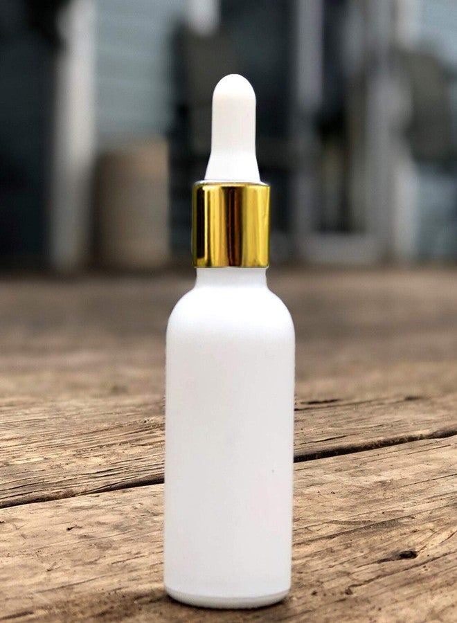 Devinez Multipurpose Pearl White Color Round Glass Bottle, 30 ml with Glass Dropper (Pack of 4), for Beauty, Essential Oils, Blends, Skin Care, Travel, Toners, Cosmetic & DIY - Image 2