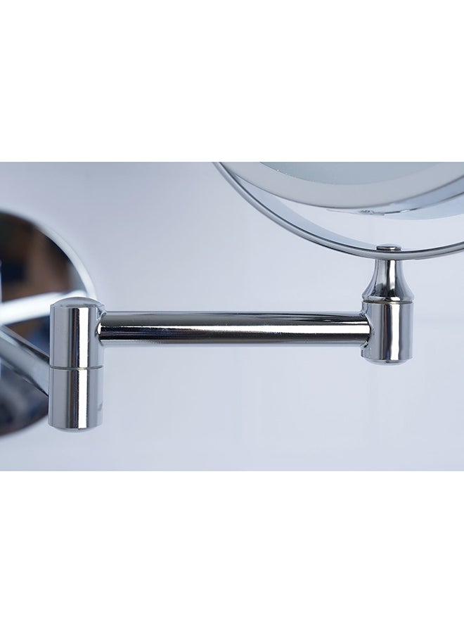 Pan Home مرآة زينة روزلين مزدوجة الجوانب مع إضاءة ليد من الكروم 22×4×28.5 سم - Image 4