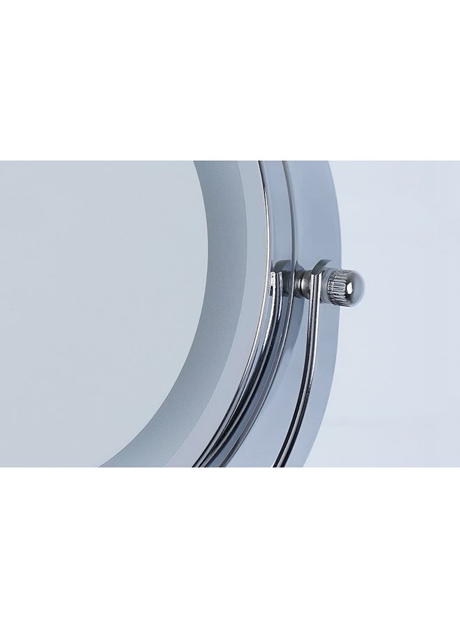 Pan Home مرآة زينة روزلين مزدوجة الجوانب مع إضاءة ليد من الكروم 22×4×28.5 سم - Image 3