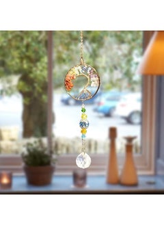 Generic 3pcs Tree of Life Chakra Crystal Suncatcher Windows Hanging Sun Catchers Decor with Prisms for Car, Feng Shui House Warming  - Image 4