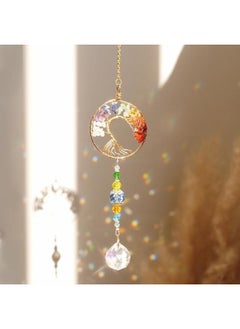 Generic 3pcs Tree of Life Chakra Crystal Suncatcher Windows Hanging Sun Catchers Decor with Prisms for Car, Feng Shui House Warming  - Image 3