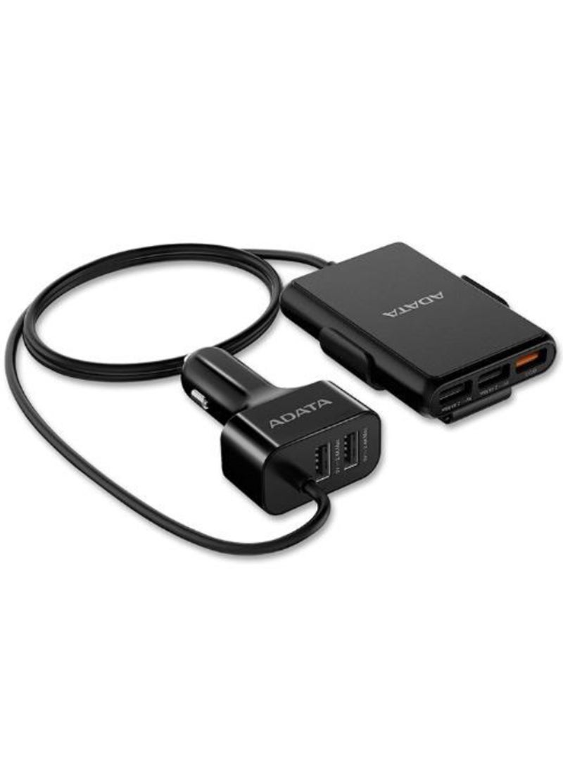 ADATA ADATA CV0525 Car Fast charger 5 ports BLACK - Image 1