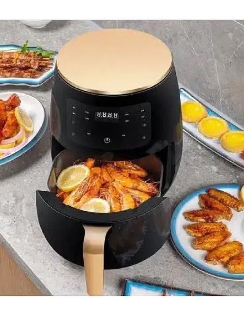 SILVER CREST Air Fryer 6L With Non-Stick Basket 2400W High Power Digital Airfryer For Frying Grilling Roasting And Baking 6 Pre-Set Functions Air Fryer Oven For Kitchen BPA Free Digital Display Touch Screen S-18 - Image 4