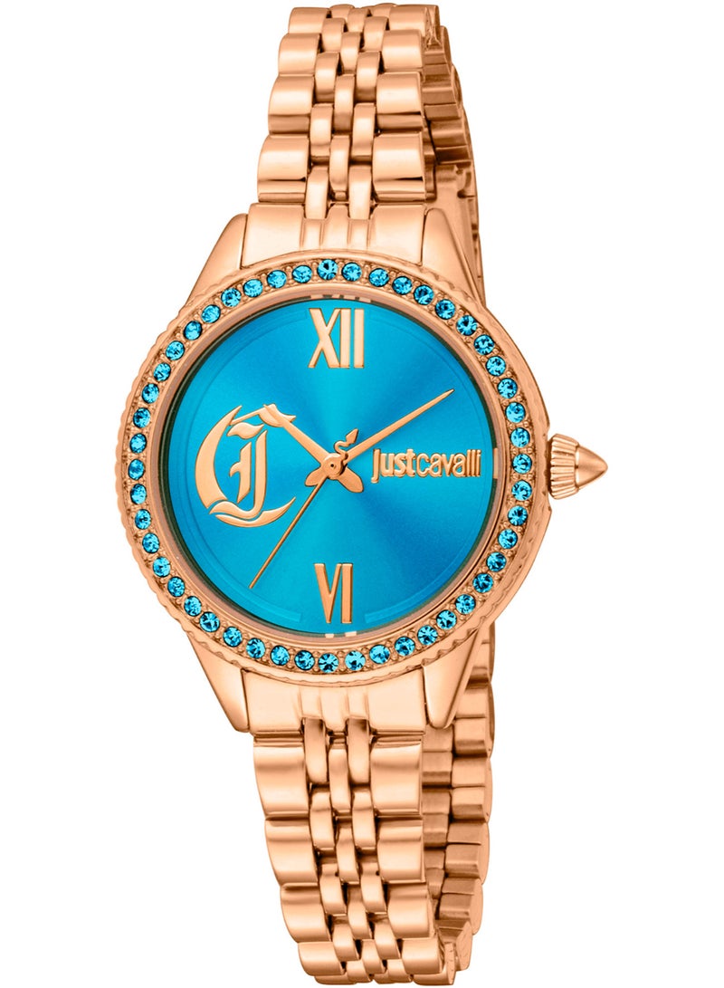 Just Cavalli ساعة نسائية ليدي فوروارد Jc1L316M0085 - كواتز أنثوي من الفولاذ المقاوم للصدأ 3 عقارب - Image 1