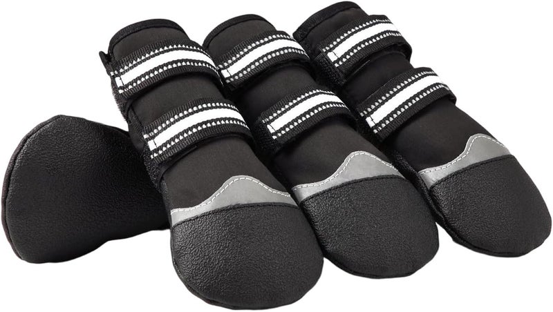 2 Pair Dog Shoes Protective Thick Grip Dogs Feet Covers Socks with Adjustable Sticker for Outdoor Prevents Sliding Antislip Pet Footwear - Image 4