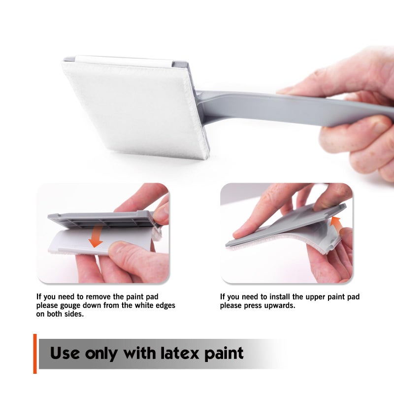 ROLLINGDOG 4" Reach-Behind Paint Pad - Paint Pad for Hard to Reach Places,for Behind Toilets, appliances and radiators - Image 4