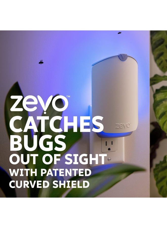 Zevo Flying Insect Trap & Cartridge - Plug in Fly Trap & Indoor Bug Catcher for Gnats, House & Fruit Flies - Mess-Free - Use in Any Room - Uses Blue & UV Light (1 Plug in Device & 1 Cartridge) - Image 5