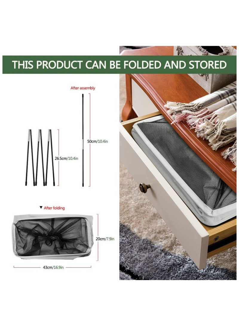 Arabest Laundry Basket on Wheels, Waterproof Slim Laundry Storage Hamper Corner Storage Bag Collapsible Tall Dirty Laundry Hamper Flexible Handle Laundry Box for Bedroom, Hotel, 40L (Grey) - Image 2