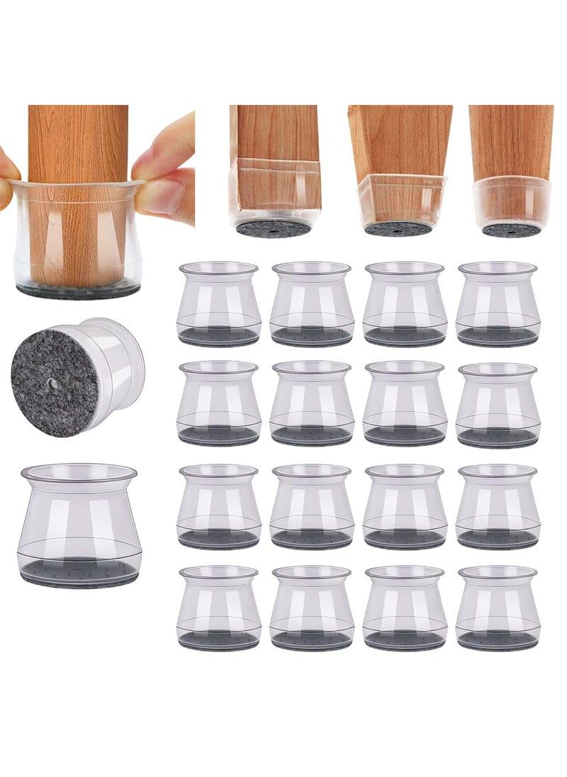 SUPVOX Supvox® Silicone Chair Leg Protector, 16pcs Silicone Chair Leg Caps with Felt, Non-Slip Wearproof Chair Leg Floor Protector, Furniture Pads Protect Floor Prevents Scratches Noise (Fit 0.86-1.29 in)  - Image 1
