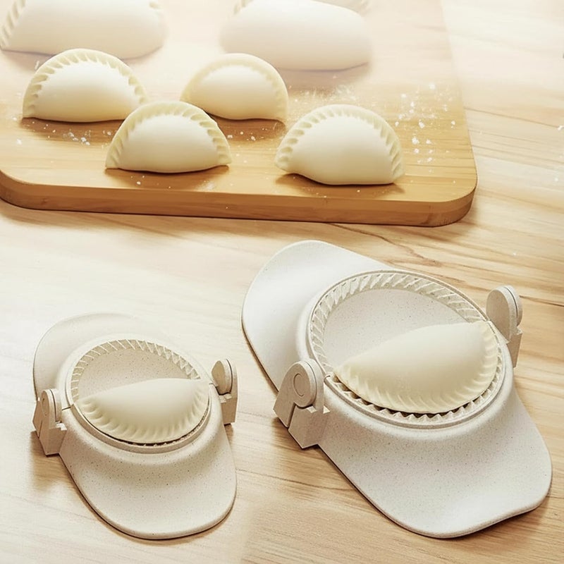 LMFEG Dumpling Maker Set with Dough Cutter and Empanada Press Mold - Effortlessly Make Perfect Dumplings, Calzones, Pierogi, Chinese Turnovers (3") - Image 2
