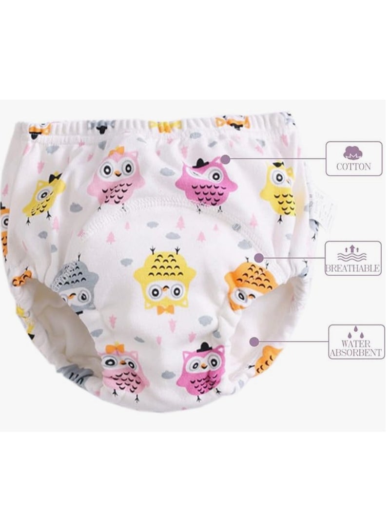 Eco Mom 4 Pieces Training Pants Strong Absorbent Toddler Potty Training Underwear for Baby and Toddlers UNISEX (6-Layers) 12KG-18KG (2-4 Years Old) LARGE, multi-color - Image 3