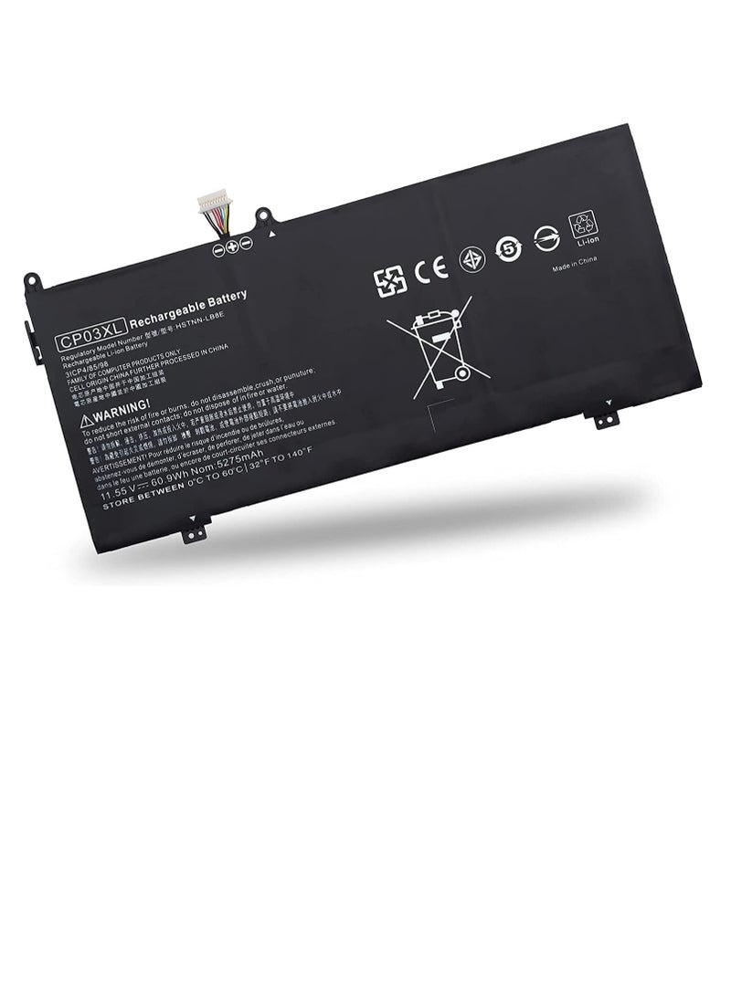 CP03XL Battery for HP Spectre X360 13-AE000 Series:13-AE011DX 13-AE012DX 13-AE001NG 13-AE006NO 13-AE013DX 13-AE091MS 13-AE0XX CP03060XL 929066-421 929072-855 HSTNN-LB8E LB8-11.55V 60.9Wh.  - Image 1