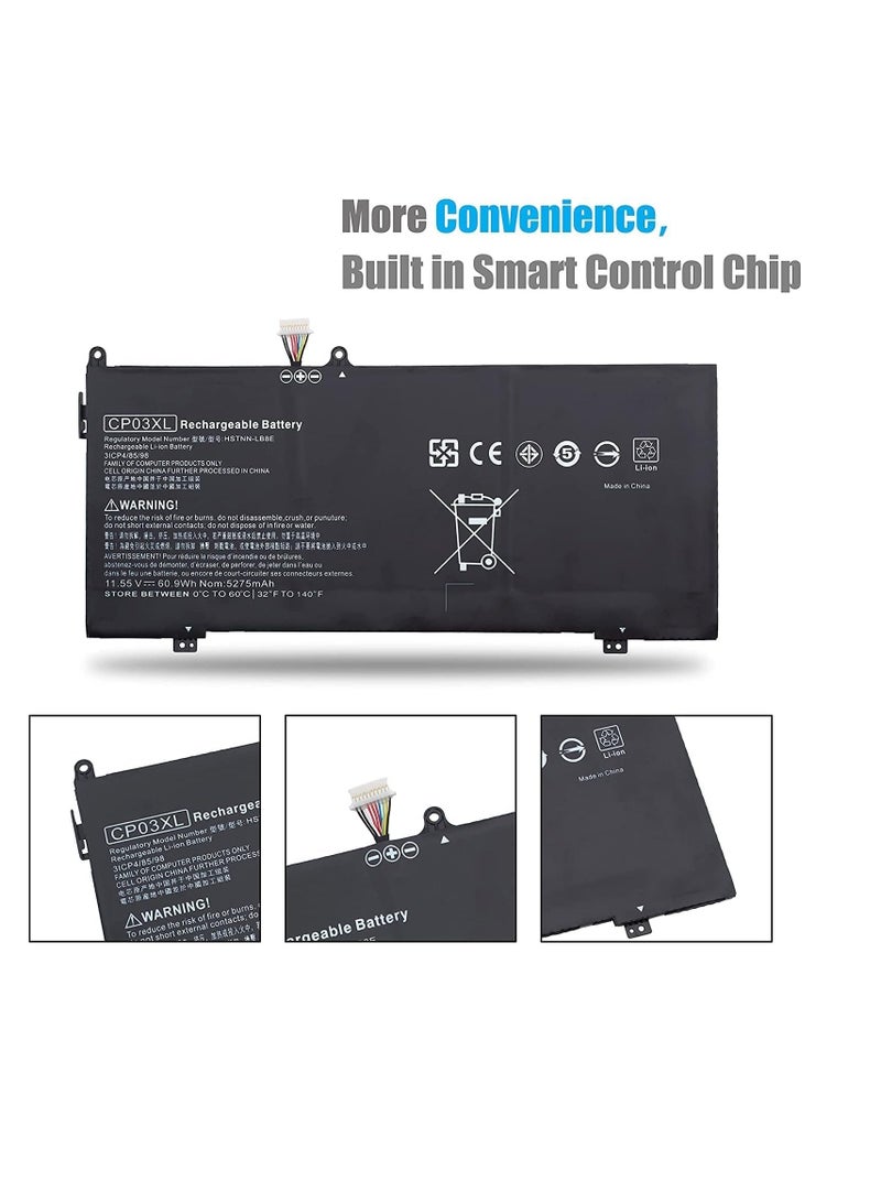 CP03XL Battery for HP Spectre X360 13-AE000 Series:13-AE011DX 13-AE012DX 13-AE001NG 13-AE006NO 13-AE013DX 13-AE091MS 13-AE0XX CP03060XL 929066-421 929072-855 HSTNN-LB8E LB8-11.55V 60.9Wh.  - Image 4