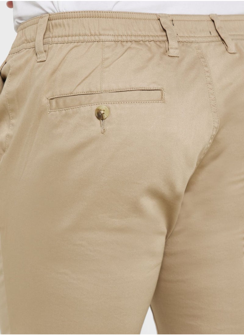 Thomas Scott - Men Mid-Rise Classic Slim Fit Chinos Trousers - Image 1