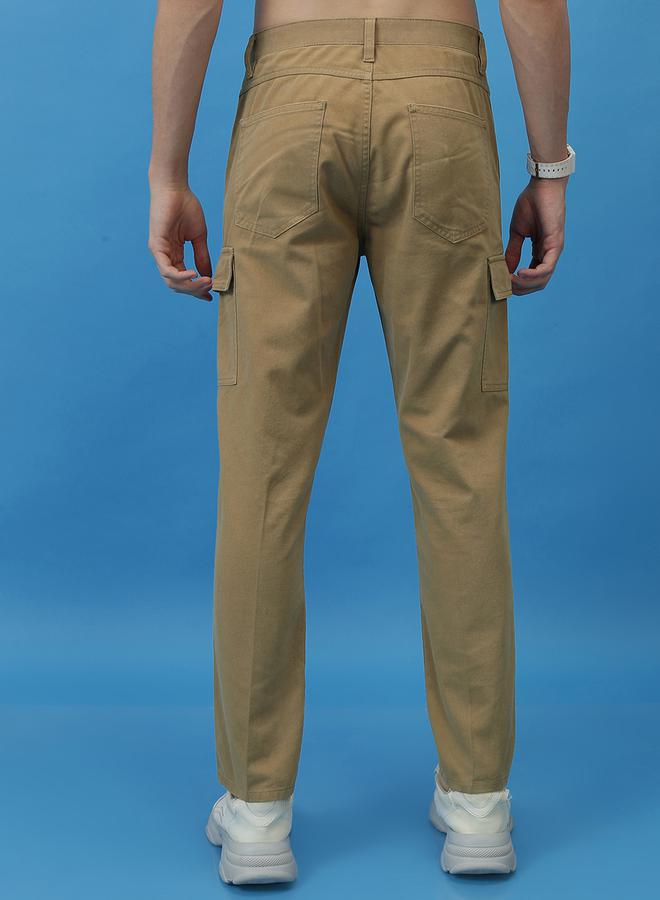Mid Rise Tapered Fit Cargo Trousers by Styli