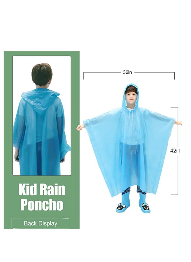 Generic Ponchos Family Pack, Rain Poncho for Adults and Kids (3 pack of Adults，2 pack of Kids)  - Image 4