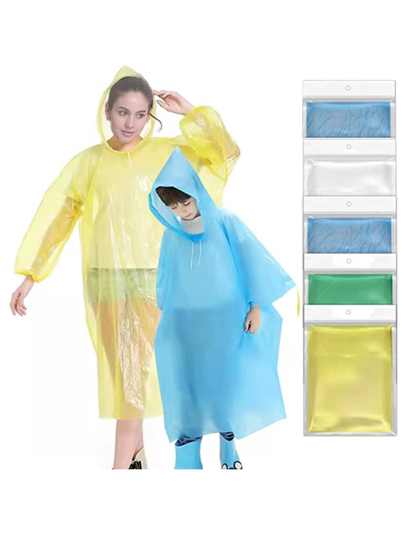 Ponchos Family Pack, Rain Poncho for Adults and Kids (3 pack of Adults，2 pack of Kids) - pzsku/Z22FC8B6528EF36BCD886Z/45/_/1653041120/a6cad5e1-6329-4843-85ba-75dd2c76eda4