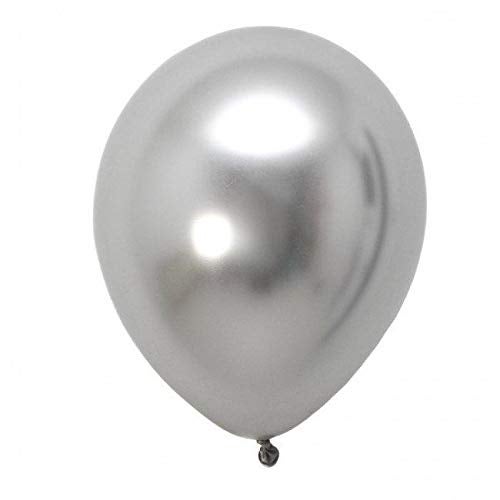 HK balloons 50Pcs Silver Chrome Metallic Balloons for Birthday Decoration for Wedding Birthday Baby Shower Graduation Christmas & Event's Decoration Balloons - Image 2