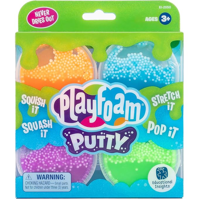 Educational Insights Playfoam Putty 4-Pack, Multi - Image 1