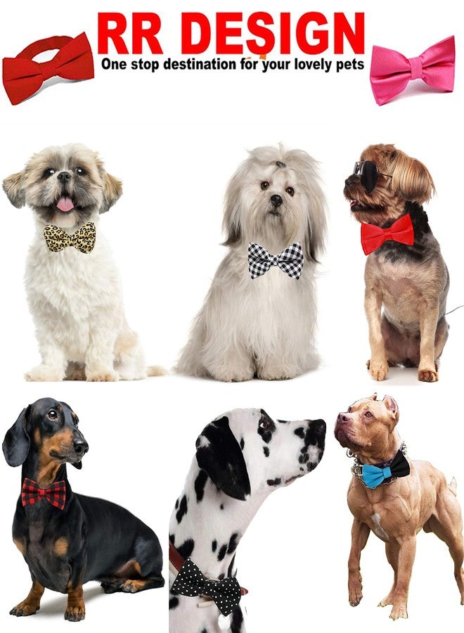 RR Design Red Dog Bow Tie/Dog Bow-tie/Dog Gift Dog in Tuxedo(Adjustable) (Pink & Black, Large) - Image 5