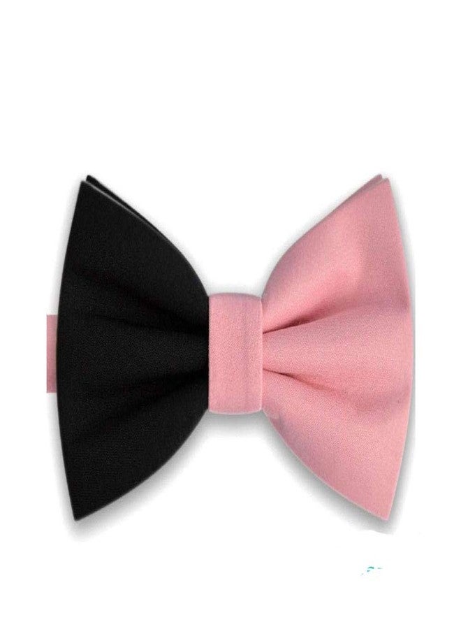 RR Design Red Dog Bow Tie/Dog Bow-tie/Dog Gift Dog in Tuxedo(Adjustable) (Pink & Black, Large) - Image 1
